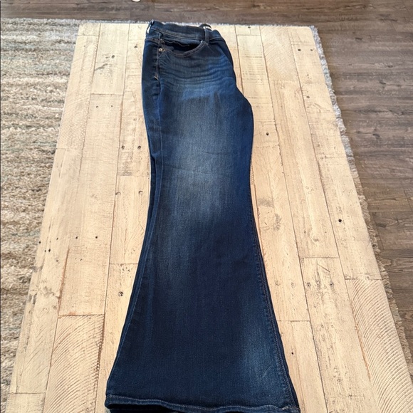 Express Bell Flare High Rise Denim Jeans Sz 10 R BOHO Retro Y2K Style - Picture 5 of 13